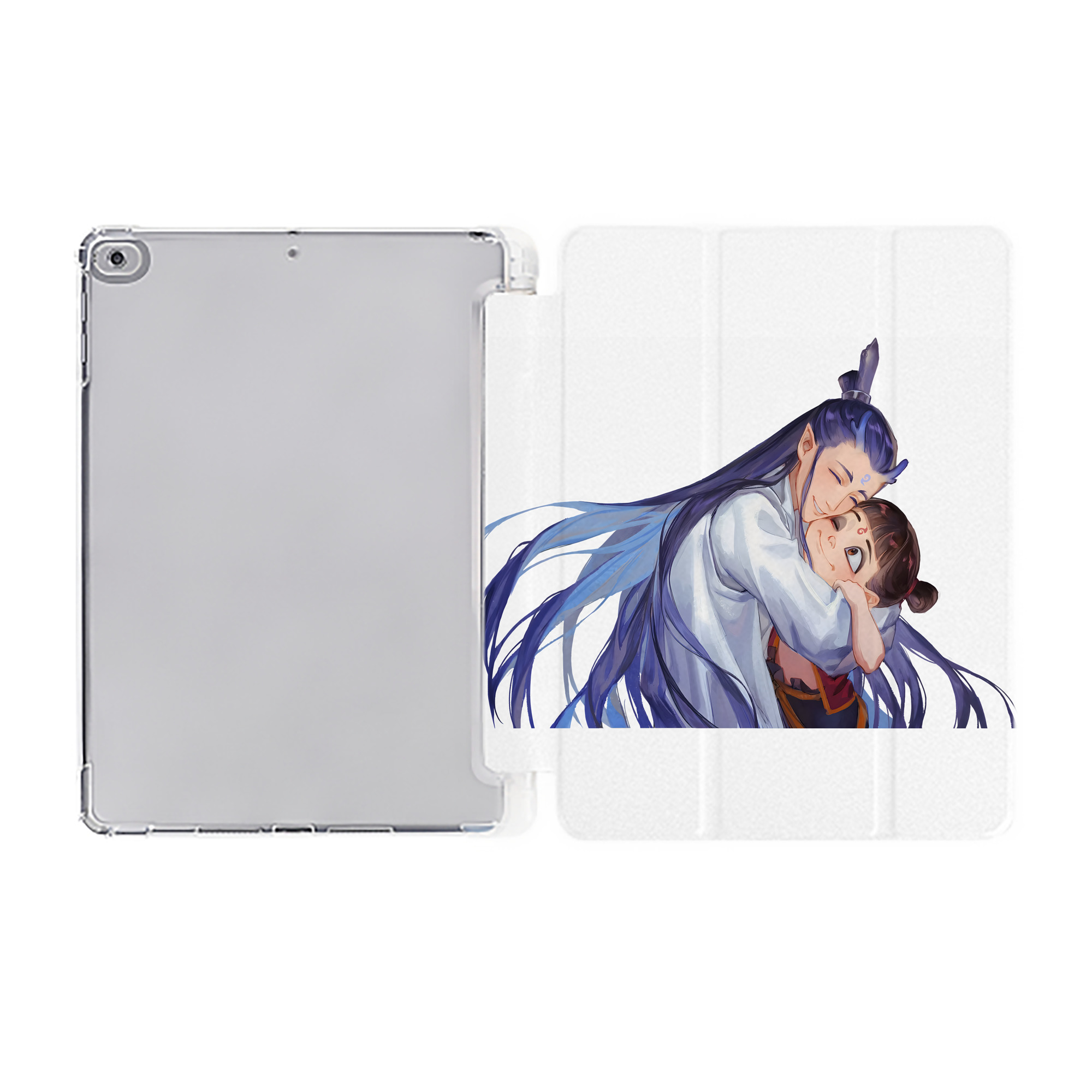 （画像用） Ne Zha 2 ナタ 魔童の大暴れ IPad ケース ペン収納付き 三つ折りスタンド PUレザー×シリコン 対応機種9.5/10.5/10.9インチ